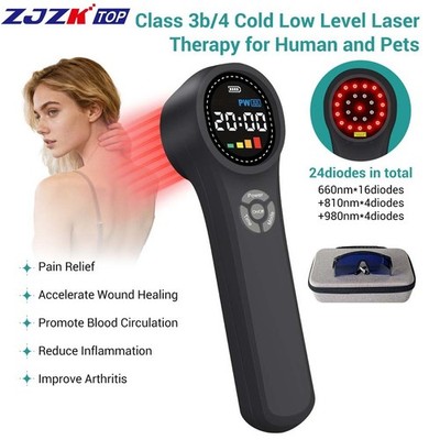 1760mW Near-Infrared LLLT for Deep Tissue Healing, Nerve Repair, 660/810/980nm