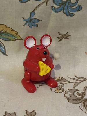TOMY Wind Up Flipping Pop Overs Pink Red Nosed Mouse Toy Baby Einstein BROKEN