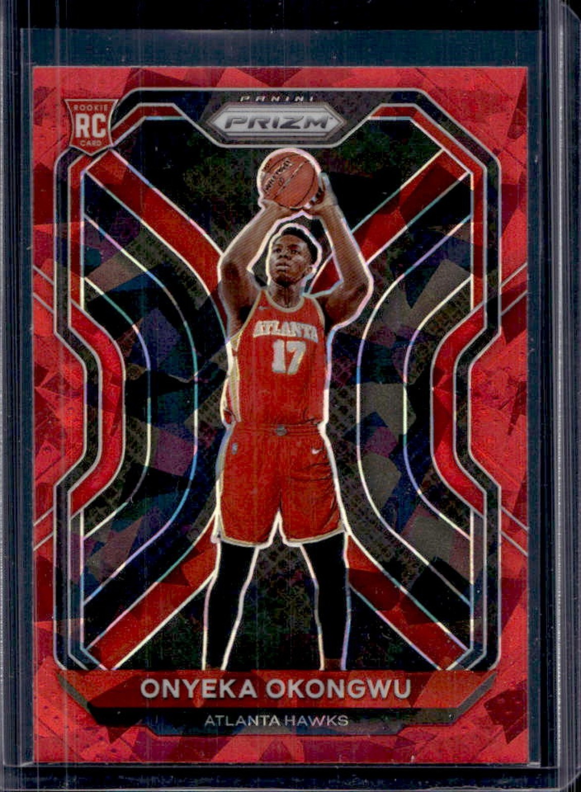 2020-21 Panini Prizm Onyeka Okongwu RC Red Ice Prizm Rookie #260 Hawks