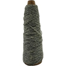 Green Heather Cone Yarn for Weaving Knitting and Crochet Projects 1980s Vintage