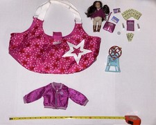 American Girl Doll Lot Lori With Accessories Tote Purse Jersey & Ice Maker Used