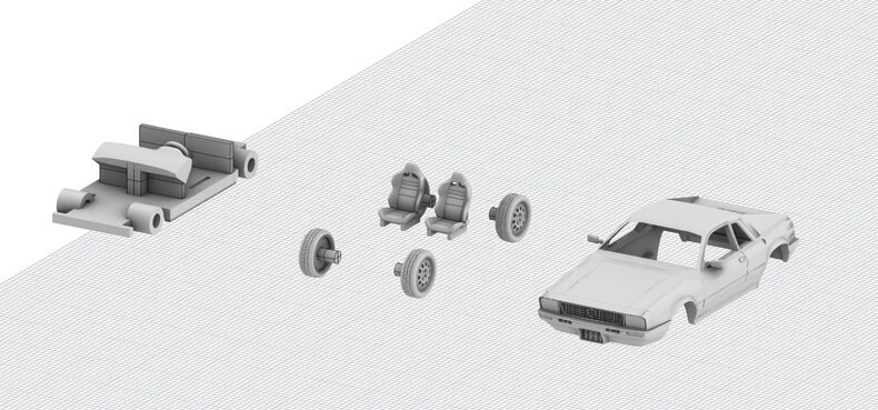 3D Printing 1/72 Lancia Montecarlo car Unpainted - Image 4 of 4