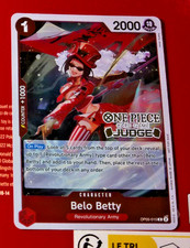 One Piece Card Game Carte Judge Holo Belo Betty OP05-015 English Mint