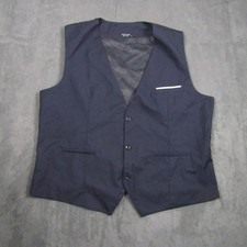 Coofandy Suit Vest Men XL Navy Blue Formal Wedding Business Waistcoat 00658
