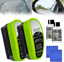 Oil-Free Car Glass Brushes, Upgrade 2.0 Clear Vision Glass Cleaner, Oil Film Cle