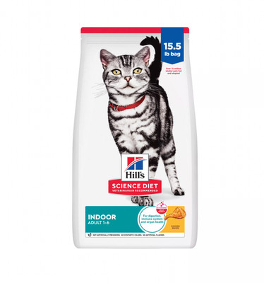 Hill's Science Diet Indoor Adult Dry Cat Food Chicken Flavor 15.5 lb Bag