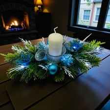 Adventskranz Adventsgesteck Tischdekoration Weihnachtsgesteck mit LED