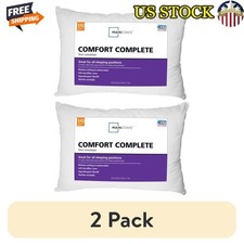 Hypoallergenic Antimicrobial Bed Pillows 2 Pack Comfort Sleep Standard Queen New