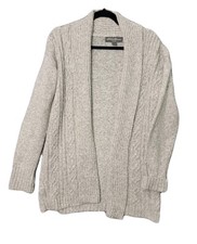 EDDIE BAUER Open Style Beige Knit Cardigan Sweater Women's Size Small
