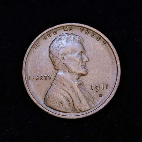 1911-S  Lincoln Wheat Cent  XF