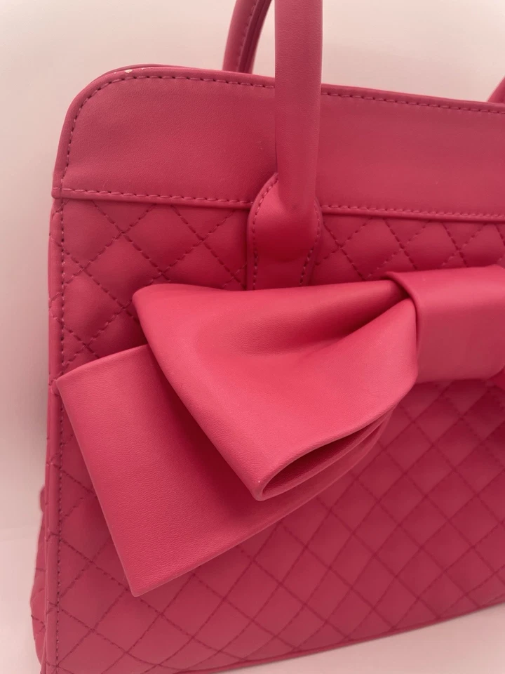 Scarleton Handbag Barbie Bubblegum Pink Quilted Purse Bow  - Image 4 of 4