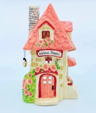 Blue Sky Clayworks "HIBISCUS HAVEN" Tea Light Candle House, Heather Goldminc,NEW