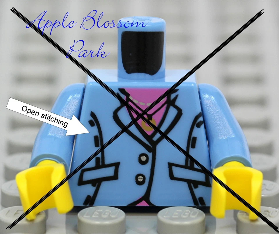 NUEVO Lego Mujer Minifigura Mediano TRAJE AZUL TORSO Camisa Rosa City Girl Chaqueta 10182 Foto 3 de 3