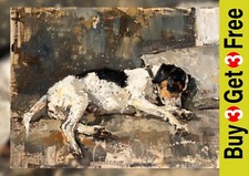 Sleeping Jack Russell Painting Print 5"x7" on Matte Paper | Cozy Dog Portrait