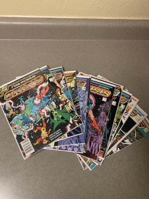 CRISIS ON INFINITE EARTHS #1-12 COMPLETE SET ~ DEATH OF SUPERGIRL, FLASH ~ FN-NM