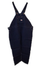 Round House Mens Classic Blues Denim Button Fly Overall Bib Pocket Big Tall 70"