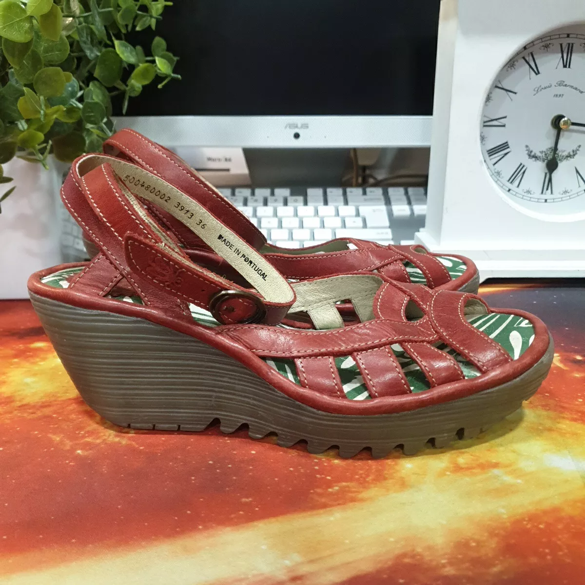 Womens red sandals clearance uk