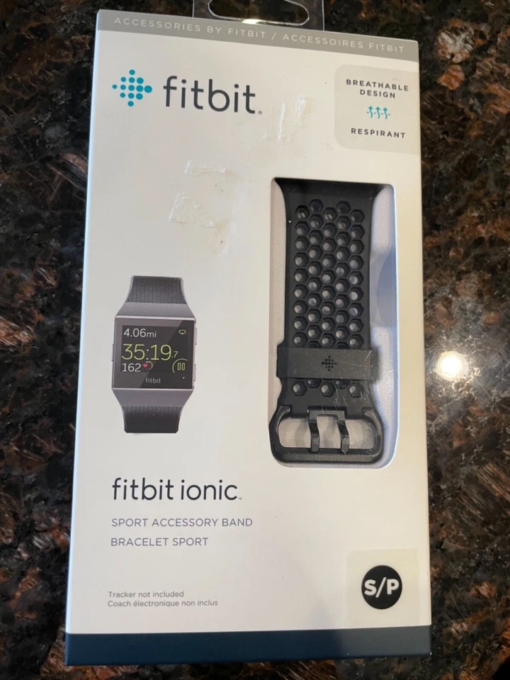 Nuevo Fitbit Ionic Sport Accesorio Banda/P Pulsera Azul L/G O Negro S/P NUEVO SELLADO Foto 2 de 4