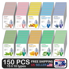 【 Orangeroses 】 150 pcs Vital Ampoule Sheet Mask,Korean Cosmetic ( 15 x 10 type)