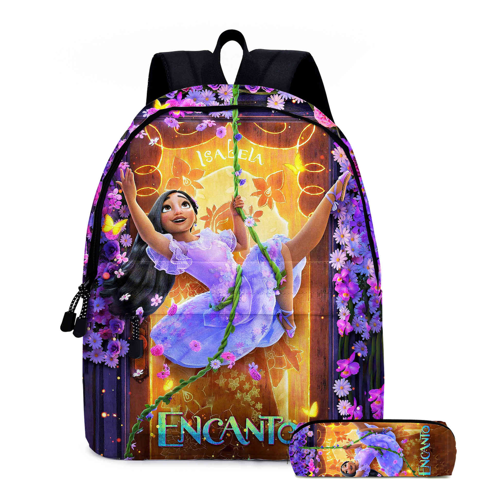 Encanto Mirabel backpack school bags pencil case student Mochila laptop bags