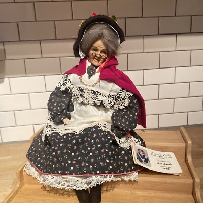 Artist Signed Original Victorian Peddler Lady Doll By Joan