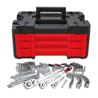 CRAFTSMAN 230-Piece Standard (SAE) Metric Combination Polished Chrome CMMT45305