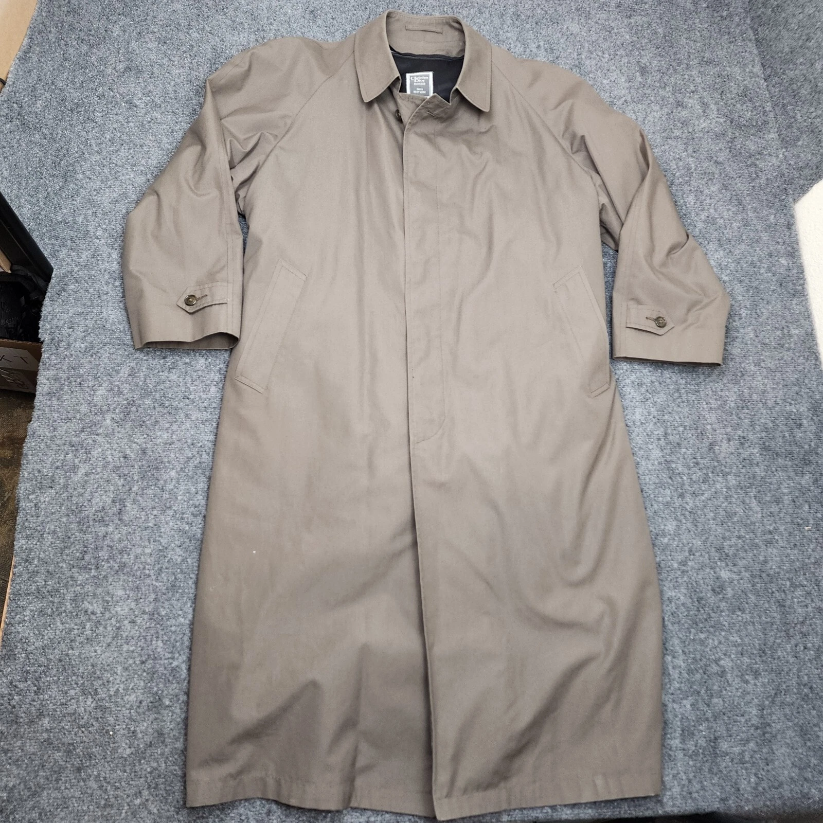 Christian Dior Monsieur Trench Manteau Homme 42R Doublé Laine Anti Taches Pluie