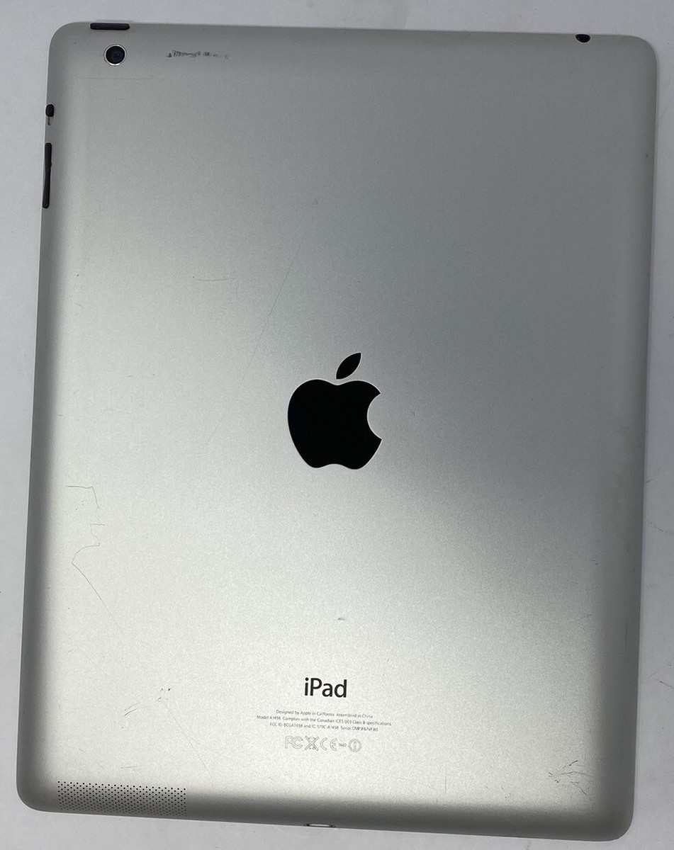 Apple iPad 4 A1458 64GB Wi-Fi Only Silver iOS Tablet -Fair Apple iPad 4 A1458 64GB Wi-Fi Only Silver iOS Tablet -Fair