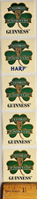Guinness and Harp Happy St. Patrick's Day Beer Sticker - Lot of 5 Stickers - B