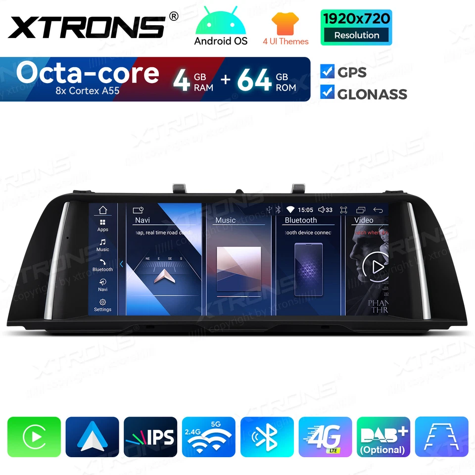 XTRONS 10,25" Autoradio für BMW 5er F10/F11 NBT Android 14 4G+64GB GPS CarPlay - Bild 3 von 4