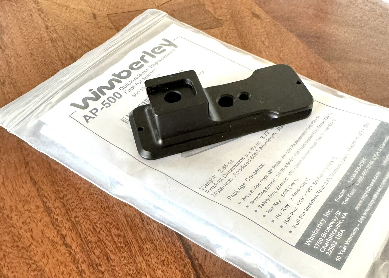 Wimberley AP500 Arca Replacement Foot for Nikon 500mm PF eBay