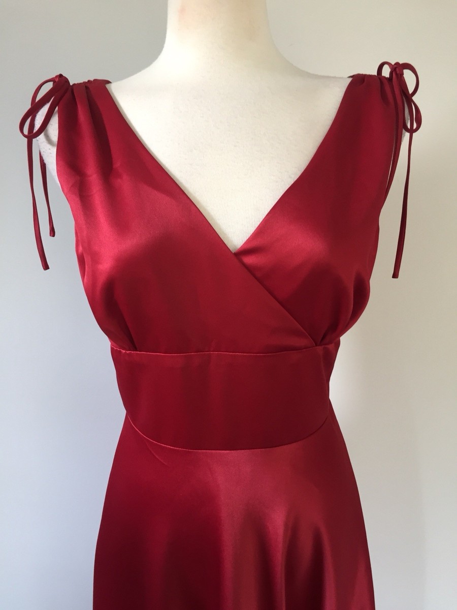 Womens ALFRED SUNG Size 8 Bridesmaid Red Formal Dress W Lining | eBay