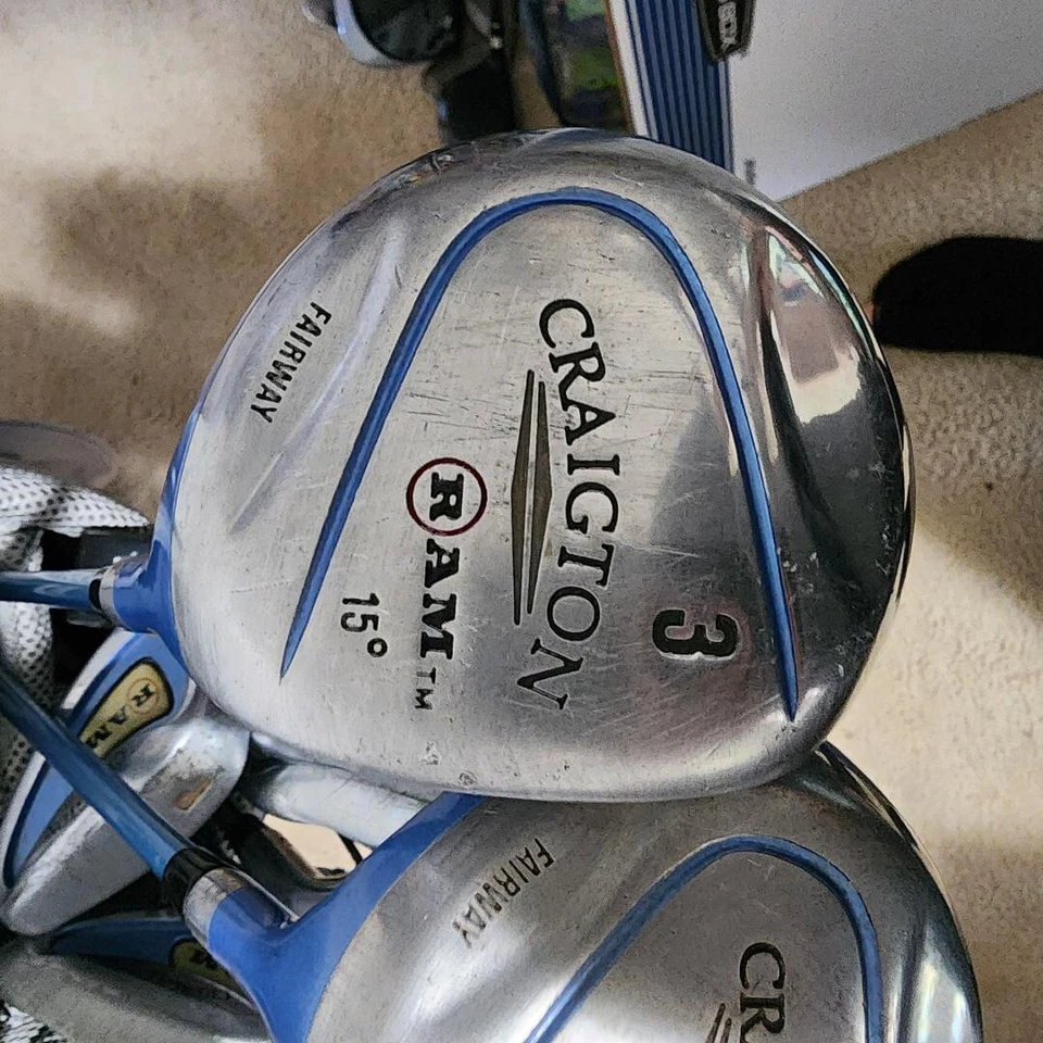 RAM CRAIGTON DRIVER,3 WOOD,5 WOOD,4 HY,5,6,7,8,PW.SW,PUTTER W/HC + BAG LADIES - Image 3 of 4