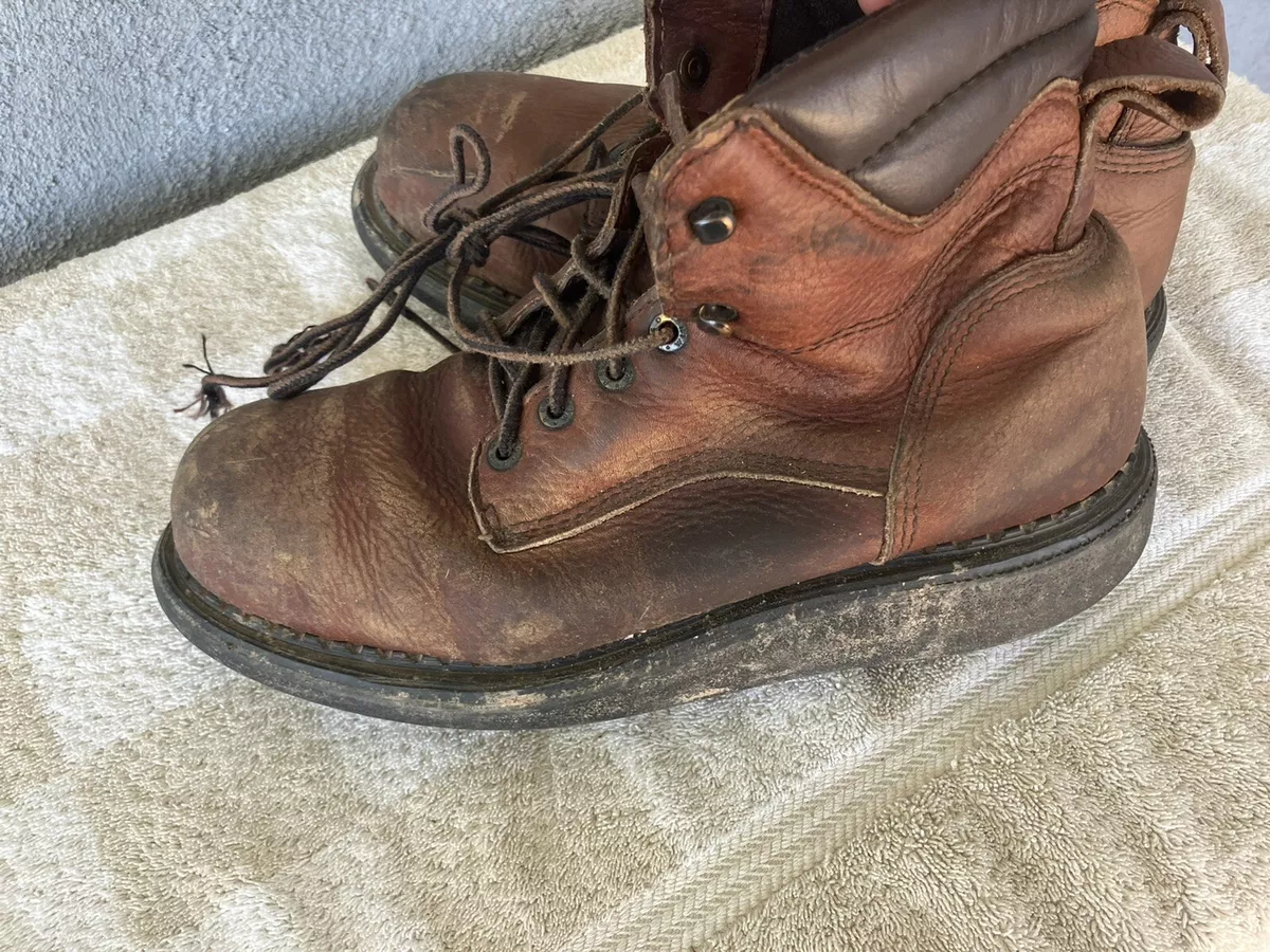Red Wing Mens Vintage Leather Steel Toe ? Boots Size ANSI Z41 PT99 Mens 9.5 E2