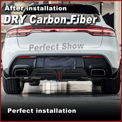 Difusor trasero de carbono DRY difusor alerón trasero para Porsche Macan 90B 22-23 - Imagen 4 de 13
