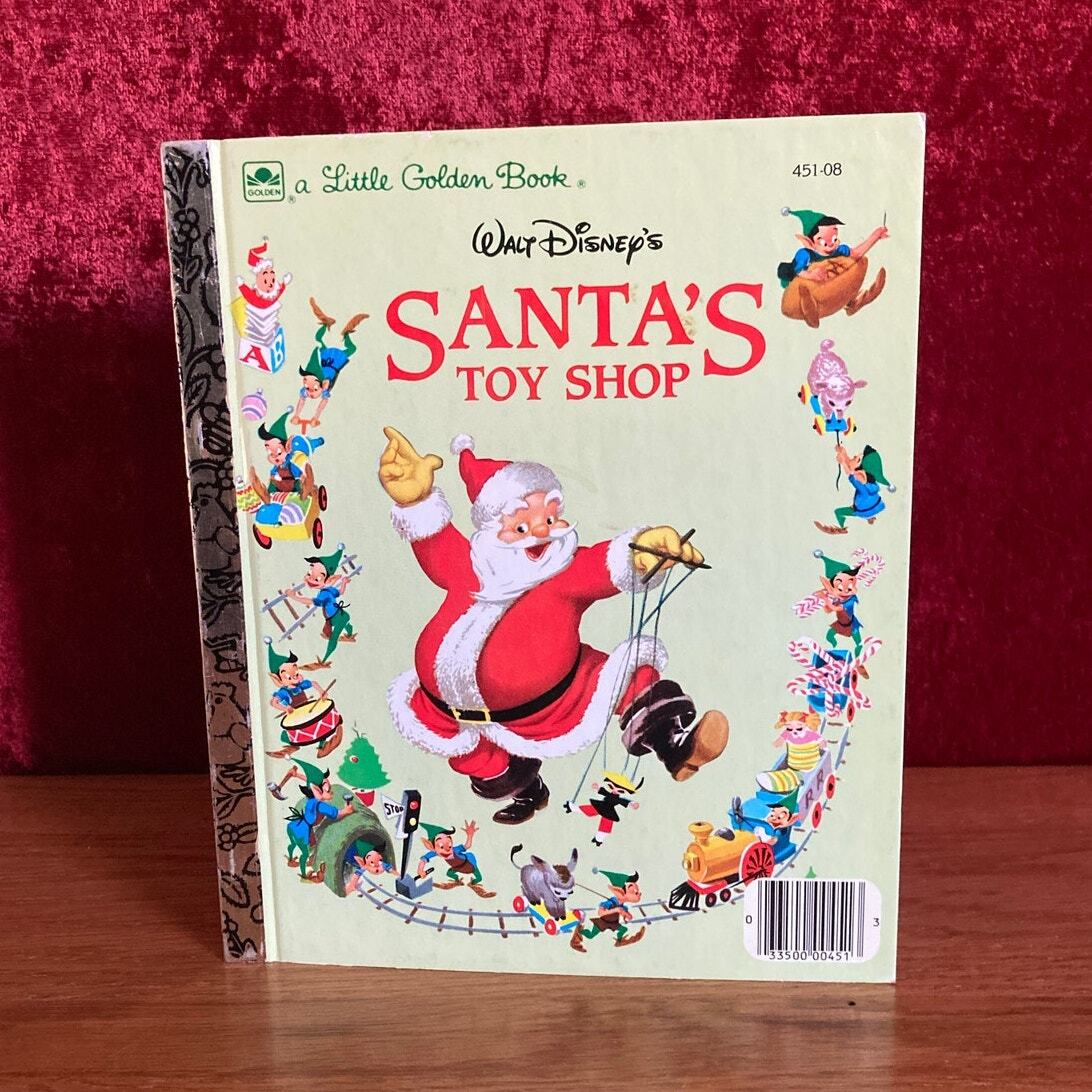 Walt Disney’s Santa’s Toy Shop by Al Dempster | 1950 | Little Golden Book