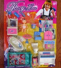 NEW 23PC Baby Play Set Toy Bathroom/bedroom/Furniture Stocking Stuffer/Party Fav