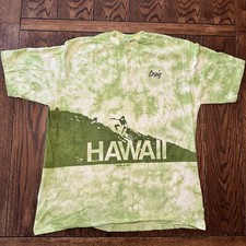 Vintage 1970s Hawaii Crazy Shirts 2-Sided Tie Dye Size XL T Shirt USA Made Craig