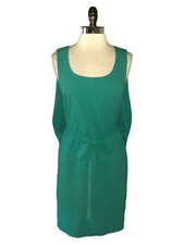 VINCE CAMUTO Size 14 Shift Dress Teal Blue Sleeveless