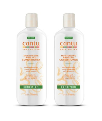 (Lot of 2) Shea Butter Moisturizing Rinse Out Conditioner by Cantu - 13.5 oz
