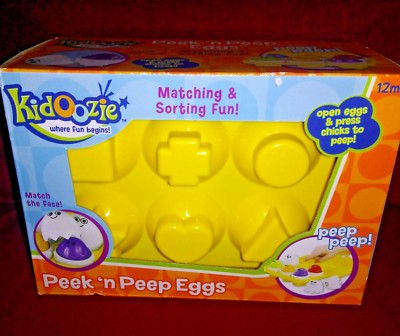 Kidoozie PEEK 'N PEEP EGGS Matching & Sorting Fun New in Sealed Box 2013