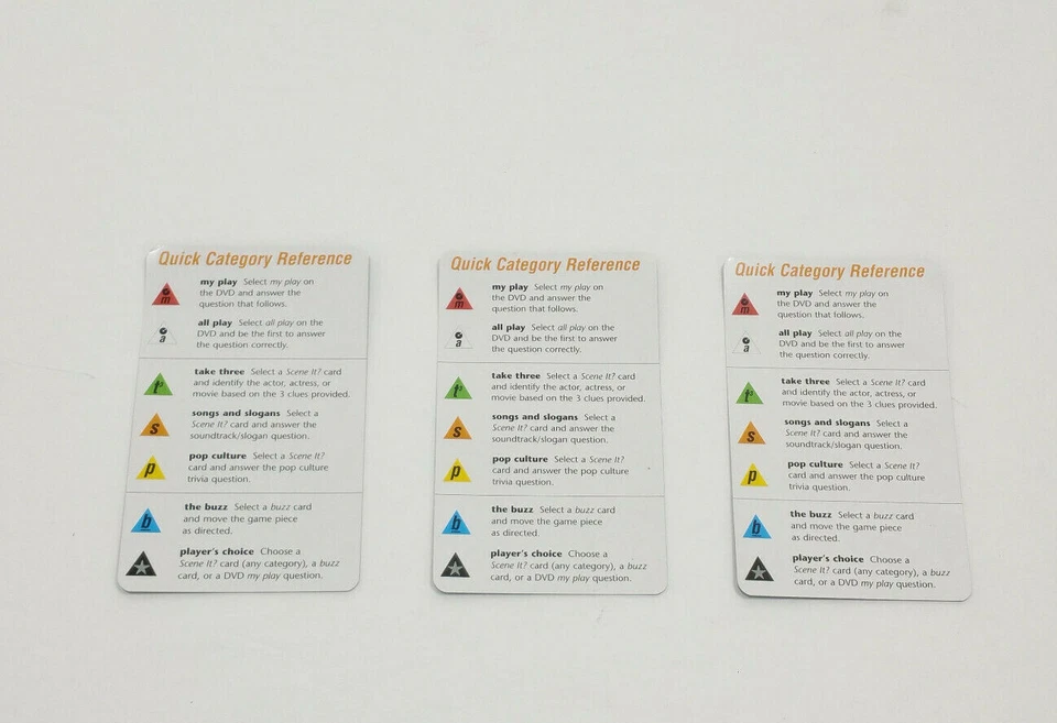 2003 Scene It? The DVD Game Board Trivia Buzz Reference Cards ONLY Replacement - Image 2 of 4