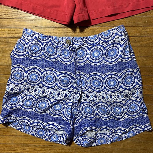 Caribbean Joe Shorts Size Small Lot Of 2, Stretch Waist Red & Blue Shorts 2 PC - Picture 4 of 14
