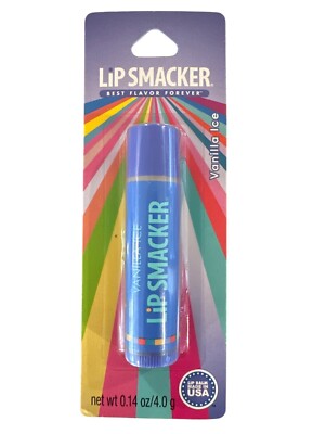 Lip Smacker VANILLA ICE Flavored Collectible Lip Balm Blue Discontinued