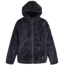 NWT  Women's Spyder Nick Shaggy Fleece Full Zip Jacket Hoodie ~ Polar ~ Large