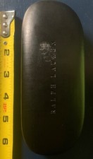 Polo Ralph Lauren Black Hard Clam Shell Case Eye Glass Case Glasses Sun Glasses