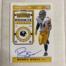 2019 Contenders Rookie Ticket Benny Snell Jr ROOKIE Auto AB