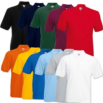 FRUIT OF THE LOOM POLOSHIRT 65/35 Pique Polo SHIRTS S M L XL XXL 3XL 4XL 5XL NEU - Bild 1 von 2