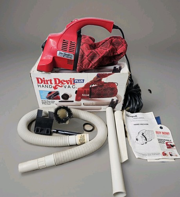 #ad Vtg Dirt Devil Plus Hand Vac Model 503 Handheld Vacuum In Box W Attachments $49.99