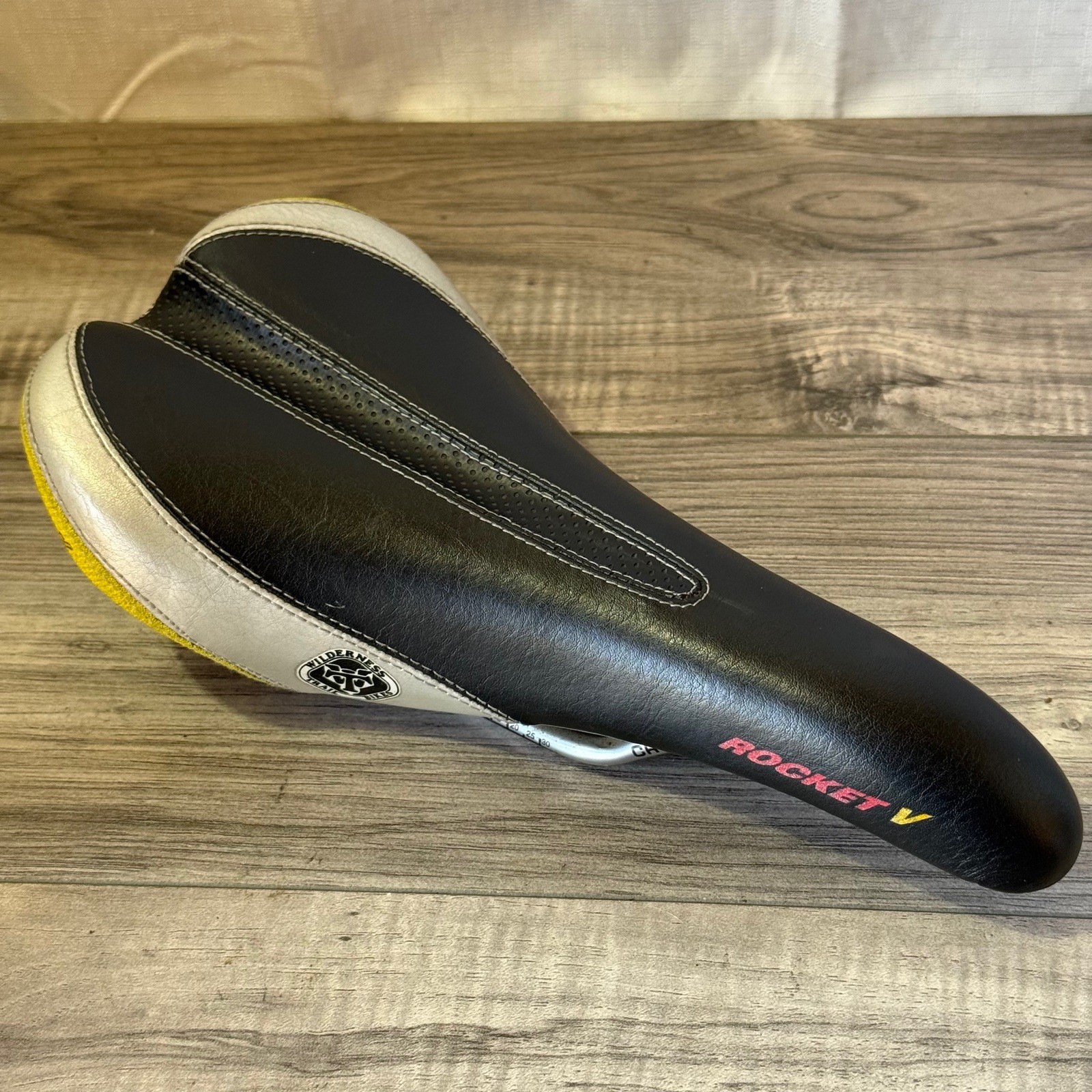 WTB Rocket V Saddle Chromoly Rails Black with Yellow & White